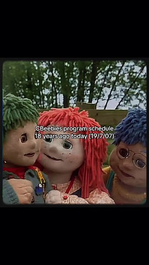 CBeebies program schedule 18 years ago today (19/7/07) #childhood #2000s #cbbc #nostalgia #throwback #unlockingyourmemory