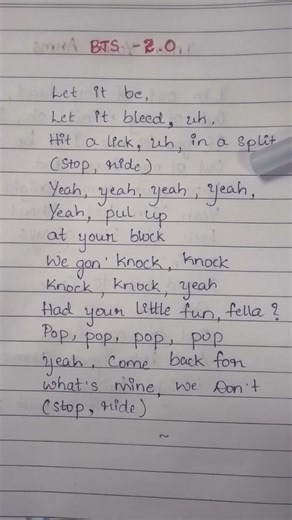 BTS 2.0 ~ Bts #english #song #song