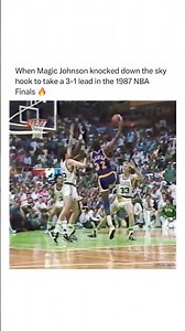 Magic Johnson KNOCKED down sky hook to take 3-1 lead in 1987 NBA finals 🔥 #ballercontent