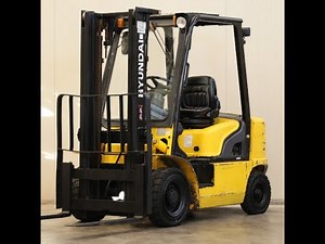 Hyundai 25D-7E (2009) diesel forklift truck, duplex mast, Kubota engine, 13059 hours worked