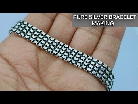 How to Make a Box Chain Silver Bracelet by Hand | Full Process