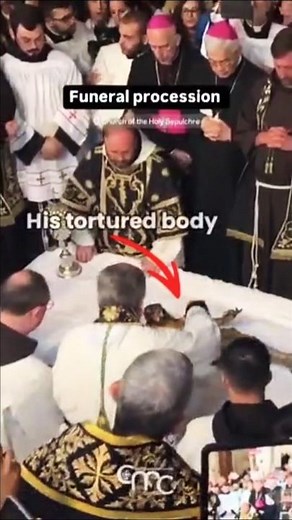 A funeral procession commemorating the burial Jesus Christ - Holy Sepulchre in Jerusalem #jesus