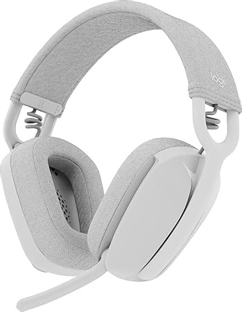 Logitech Zone Vibe 100 Leichte, kabellose Over-Ear-Kopfhörer mit geräuschunterdrückendem Mikrofon, Multipoint Bluetooth-Headset, Funktioniert mit Teams, Google Meet, Zoom, Mac/PC - Weiß