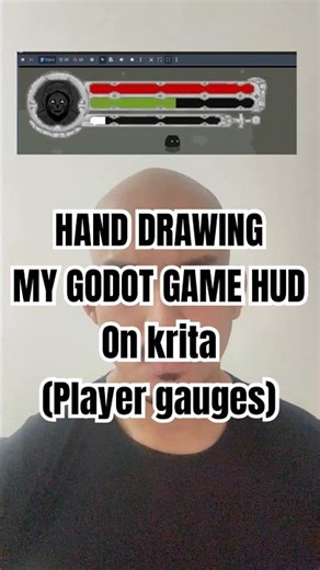 Drawing my Godot Game HUD on Krita using XPPen #gamedev #devlog #godot #krita #xppen #handdrawing