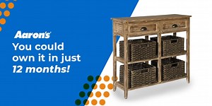 No long term commitments! Rent to own these products in 12 months! Start a lease with us today! Some restrictions apply. (18 and 24 month lease ownership plans may also be available, see product page for details.) | Aaron's