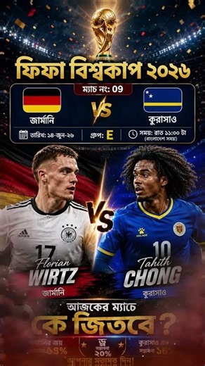 🔥 Germany 🇩🇪 vs Curacao 🇨🇼 | FIFA World Cup 2026 ⚽Who will win today's match? 🤔 GER VS CUR