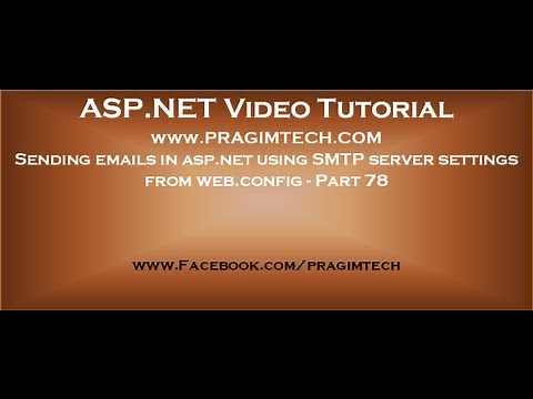 Sending emails in asp.net using SMTP server settings from web config Part 78
