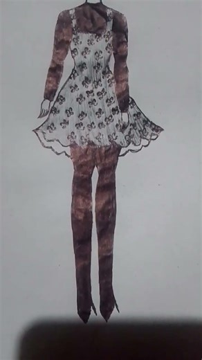 Stylish dress sketch design #fashion #style #dress