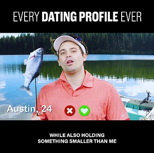 "Here's a picture of me with a fish so you know I'm a douchebag." | Smosh