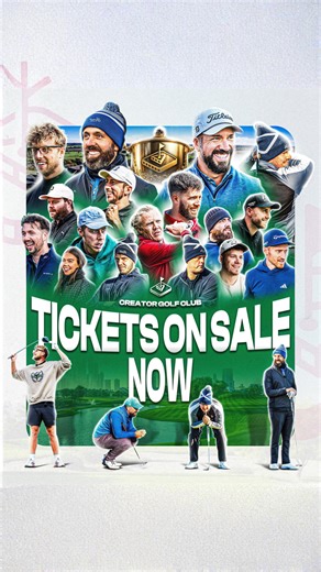 Rick Shiels on Instagram: "You’ve watched us on your screens, now play us on the course… ⛳️ Tickets for the @creatorgolfclub Championship are officially open! 🎟️ Click the link in bio to secure your spot! 🔗 The world’s biggest amateur golf tournament starts here! 🚨 Tag and share with your playing partners below! 👇"