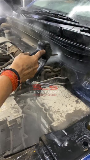 Shinex Car Spa on Instagram: "Watch this satisfying dirty engine cleaning with steam as we safely remove grease, oil, and heavy dirt from the engine bay 🚗✨ Steam cleaning reaches deep areas without damaging electrical components, leaving the engine fresh and clean. At Shinex Car Spa, we use professional steam engine cleaning methods for safe, effective, and eco-friendly results. ✨ Engine Bay Cleaning 🔥 Steam Cleaning Technology 📩 DM us for bookings & appointments #EngineCleaning #SteamEngineC