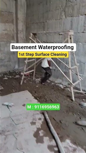 New Construction Basement Interior Walls Waterproofing surface preparation #ultratech #home #ytviral