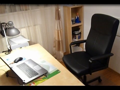 Ikea Malkolm swivel office chair unboxing and assembly