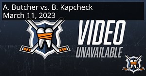 Alec Butcher vs. Brennan Kapcheck, March 11, 2023 - Reading Royals vs. Newfoundland Growlers | HockeyFights
