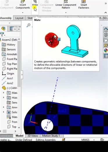 Cam mate in #solidwork #righttech