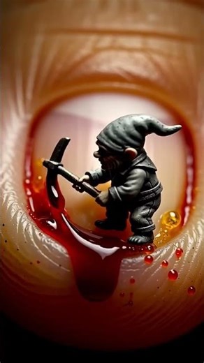 There’s a Tiny Gnome Mining Under Your Fingernails Right Now 💅 #tinyterror #horrorcharacter #creepy