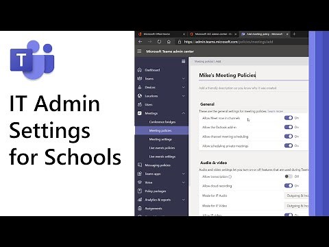 How to use the IT Admin settings in Microsoft Teams for education