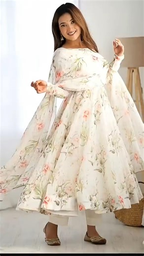 Long Anarkali Dress Cutting and stitching