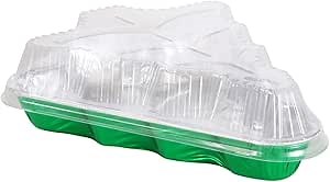 KitchenDance Christmas Tree Aluminum Pan with Plastic Dome Lid - Christmas Baking Pans, Christmas Cake Pans, Christmas Tree Cake Pan - Perfect for Holiday Treats, Cookies & Fudge - 340DL