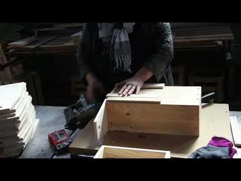 Staple Gun - stapling the wooden box