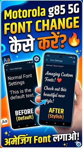 Motorola g85 5g me font change kaise kare #shorts #viral #motrola #font