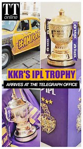 1.5K views | #Watch | KKR’s IPL Trophy Takes a Yellow Taxi Ride Through Calcutta! The IPL 2024 trophy toured Calcutta in style – inside a custom ‘Knight Mobil’ yellow taxi! Decked in purple and gold, the car carried the champions' pride to the heart of the city. Are you too gearing up for IPL 2025? #ipl #KKR #IPLTrophy #IndianPremiereLeague #Kolkata #TrophyTour #IPL2025 | The Telegraph | Facebook