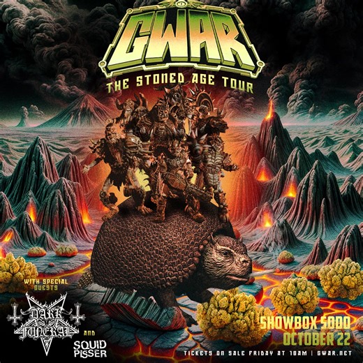 1.3K views · 272 reactions | GET STONED BOHABS OF SEATTLE! Tickets are on sale now for the Stoned Age Tour. GWAR will be at Showbox SoDo on Oct. 22 | GWAR | Facebook