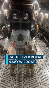 Special delivery🚁✉️ A Royal Navy Wildcat has been delivered to help with the service's patrols in the Gulf. The aircraft, from 99 Squadron at RAF Brize Norton, flew straight from the UK and delivered the AW159 from 815 Naval Air Squadron to HMS Lancaster. #Aircraft #Navy #RoyalNavy #Delivery #RAF #Gulf #UK #Forces #ForcesNews #Military #militarynews | Forces News