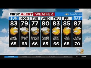 First Alert Forecast: CBS2 8/13 Evening Weather at 6PM