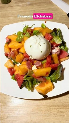 Salade fraîche melon pastèques🍉 #recette #recettevegetale #recetterapide #cuisine #salade #food