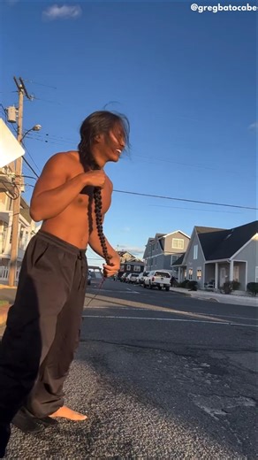 His hairs sounds like a whip 🤯 | #shorts