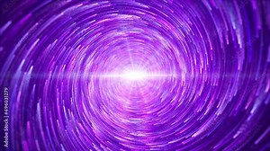 Purple dream spiral starry galaxy is spectacular motion. Purple particle light stripe rotating convergence, Galaxy space starry sky movement, beautiful wedding video, stage performance ceremony.