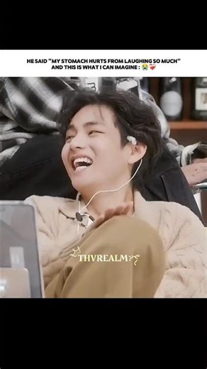 TAEHYUNG laughing with his whole body is so wholesome to watch 😭