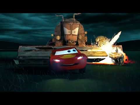 Zombie Cars on the Road Lighting McQueen gets chased by Frank the Combine