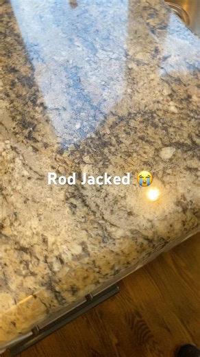 Rod jacked! Check out “Granite Restoration & Repair” on Facebook to see the fix!