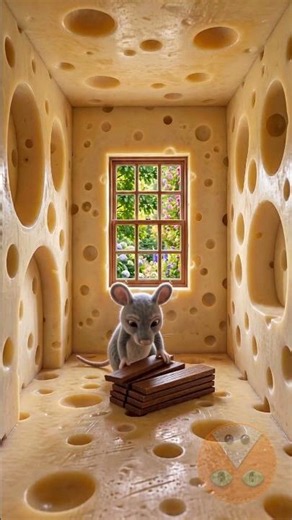Inside the World's Coziest Cheese House! 😍🧀 #DIY #Cartoon