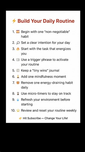 😱🔥How to Build a Daily Routine That Actually Works #shorts