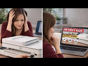 HP ENVY 6520 USB Setup Guide | 123 HP Printer Setup | HP Printer USB Setup |