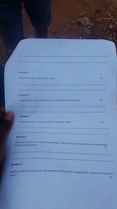 Question 5: Where did Chameleon meet the snake?Question 6: Wh... | Filo