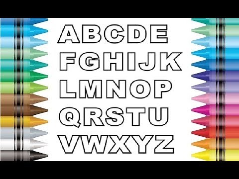 Learn How to Draw And Color the Alphabet Coloring Pages for Children Using Colored Markers