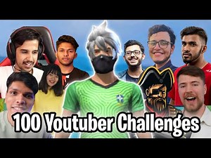 *I Got 100 Youtubers Challenge* in Garena Free Fire