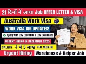 Australia 🇦🇺 Free Work Permit Visa 2025 | Work Permit Approved In 15 Days | Whatsapp- 6284268295