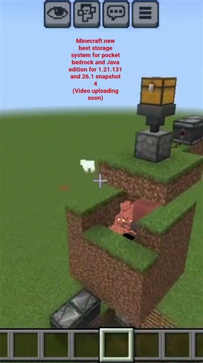 Minecraft new best storage system for pocket bedrock and Java edition for 1.21.131 and26.1 snapshot4