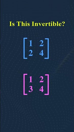How to Tell if a Matrix Is Invertible (Quick Test Using Rows)
