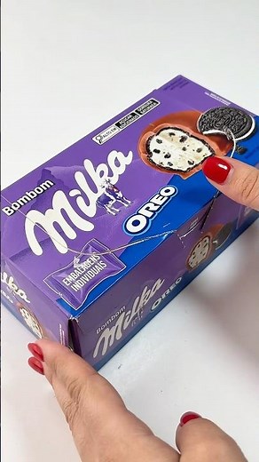Oreo Milka chocolate bites review 🍪 perfect combo 🤤 #oreo #milka #asmr #shorts #viral #satisfying