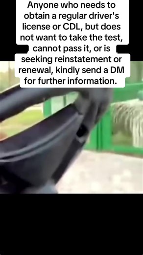 Anyone who needs to obtain a regular driver's license or CDL, but does not want to take the test, cannot pass it, or is seeking reinstatement or renewal, kindly send a DM for further information. #youngdrivers #driverscoach #driverslicence #roadtest #creatorsearchinsights