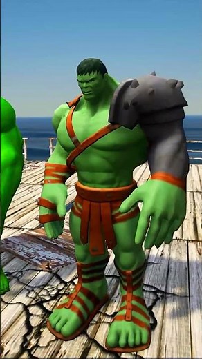 Team Hulk vs Team Thanos 😱 Epic GTA 5 Battle 🔥 Wait for the End! #shorts