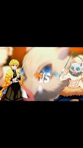 zenistu VS Inosuke battle who will win #demonslayer #anime #tamil #zenitsu #inosuke #battle