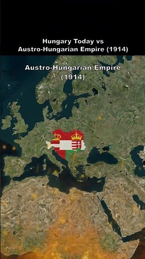 Hungary today vs Austro Hungarian Empire 1914 2