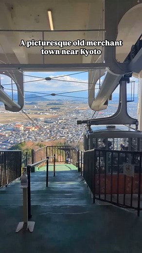 Mari 🇮🇹 • Japan Travel on Instagram: "Omihachiman is a small town near the shore of Lake Biwa, around 40 minutes by train from Kyoto station. There is a Ropeway that takes you to the top of the mountain and offers great views, there’s the main merchant road with lots of cafes and restaurants. If you’re in Shiga, then you might wanna try the famous Omi beef and many places here offer it (when we visited during the Christmas holidays, most of them was closed unfortunately, so I’d recommend check